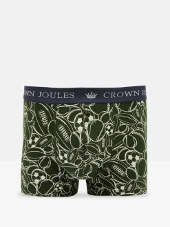 Clearance Joules Crown Pack of Two Cotton Boxers Red/Green