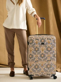 Hot Joules Damask Print Large Four Wheel Hard Shell Suitcase DamaskPrint