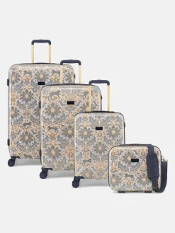 Outlet Joules Damask Print Medium Four Wheel Hard Shell Suitcase DamaskPrint