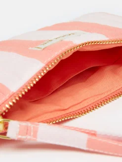 Joules Daphne Pink & Orange Striped Wrist Purse Pink&OrangeStriped
