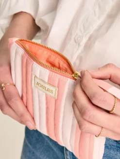 Joules Daphne Pink & Orange Striped Wrist Purse Pink&OrangeStriped