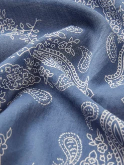 New Joules Dapper Cotton Scarf Blue