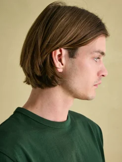 Clearance Joules Denton Dark Green Heavyweight Jersey 100% Cotton Crew Neck T-Shirt DarkGreen