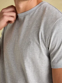 Best Joules Denton Lightweight Jersey 100% Cotton Crew Neck T-Shirt Grey