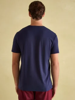 New Joules Denton Navy Blue Lightweight Jersey 100% Cotton Crew Neck T-Shirt NavyBlue
