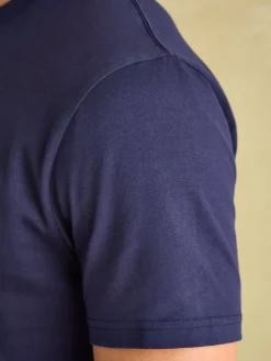 New Joules Denton Navy Blue Lightweight Jersey 100% Cotton Crew Neck T-Shirt NavyBlue