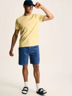New Joules Denton Plain Jersey Crew Neck T-Shirt Yellow
