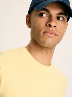 New Joules Denton Plain Jersey Crew Neck T-Shirt Yellow