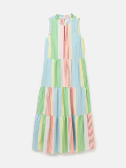 New Joules Dolcie Seersucker Maxi Sundress Multi