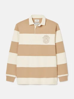 Sale Joules Edgeford Embellished Cut And Sew Rugby Shirt Cream