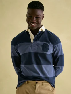 Online Joules Edgeford Embellished Cut And Sew Rugby Shirt Navy