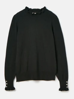 Joules Edith Frill Neck Jumper Black