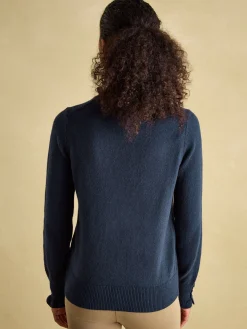 Sale Joules Edith Frill Neck Jumper Navy