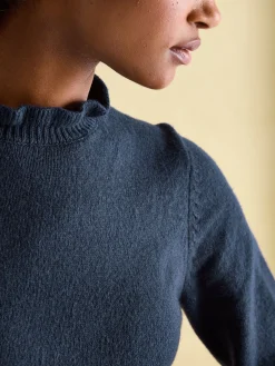 Sale Joules Edith Frill Neck Jumper Navy