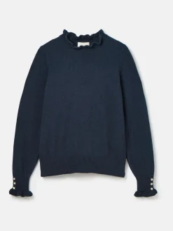 Sale Joules Edith Frill Neck Jumper Navy