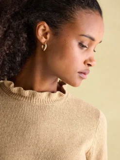 Hot Joules Edith Frill Neck Jumper Oat