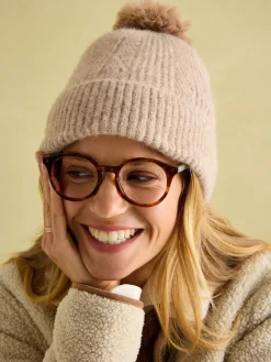 Sale Joules Effie Knitted Bobble Hat Camel