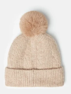 Sale Joules Effie Knitted Bobble Hat Camel