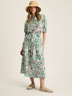 Discount Joules Elle Pink & Green Co-Ord Midi Skirt Pink&Green