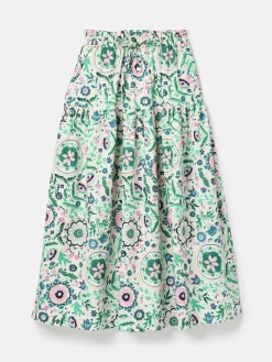 Discount Joules Elle Pink & Green Co-Ord Midi Skirt Pink&Green