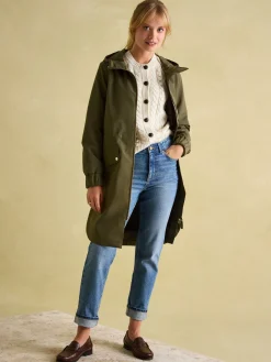 Hot Joules Elmfield Waterproof Raincoat with Hood Green