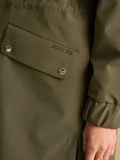 Hot Joules Elmfield Waterproof Raincoat with Hood Green