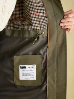 Hot Joules Elmfield Waterproof Raincoat with Hood Green