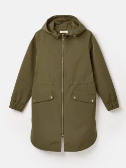 Hot Joules Elmfield Waterproof Raincoat with Hood Green