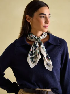 Discount Joules Elsie Multi Animal Printed Lightweight Square Scarf MultiAnimal