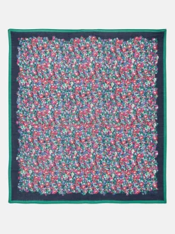 Joules Elsie Multi Navy Printed Lightweight Square Scarf MultiNavy