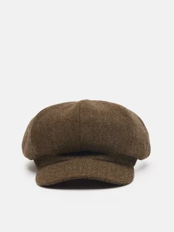 New Joules Elvaston Baker Boy Hat Brown/Cream