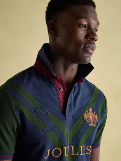 Outlet Joules Embellished Classic Fit Polo Shirt Green/Navy