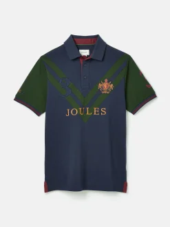 Outlet Joules Embellished Classic Fit Polo Shirt Green/Navy