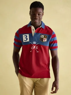 Outlet Joules Embellished Classic Fit Polo Shirt Red