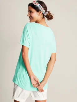 Sale Joules Emily V Neck T-shirt Blue