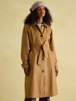 Online Joules Epwell Waterproof Belted Trench Coat Brown