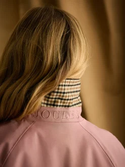 New Joules Epwell Waterproof Belted Trench Coat Pink