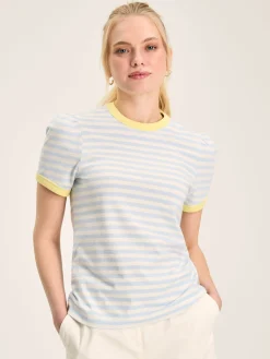 Clearance Joules Erin Blue Stripe Short Sleeve T-Shirt BlueStripe