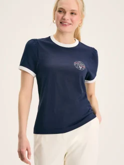 Sale Joules Erin Navy blue Short Sleeve T-Shirt Navyblue