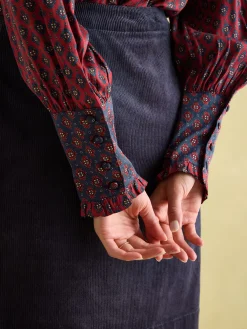 Sale Joules Everly Tie Neck Blouse Red