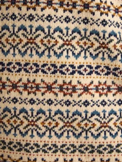 Hot Joules Fair Isle Knitted Vest Contains Merino Wool Cream