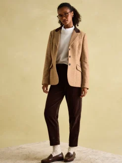 Discount Joules Fayfair Tweed Hacking Jacket Brown