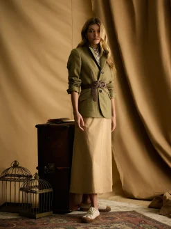 Discount Joules Fayfair Khaki Green Tweed Hacking Jacket KhakiGreen