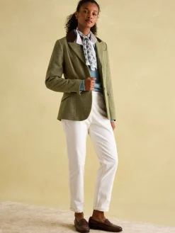 Discount Joules Fayfair Khaki Green Tweed Hacking Jacket KhakiGreen