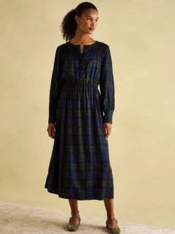 Outlet Joules Felicity Smocked Midi Dress Blue