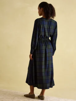 Outlet Joules Felicity Smocked Midi Dress Blue