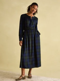 Outlet Joules Felicity Smocked Midi Dress Blue