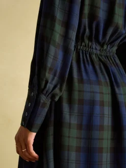 Outlet Joules Felicity Smocked Midi Dress Blue