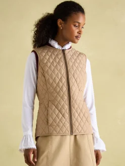 Discount Joules Fieldcoat Luxe Fieldcoat Luxe 3-in-1 Tweed Coat with Removable Quilted Gilet Brown