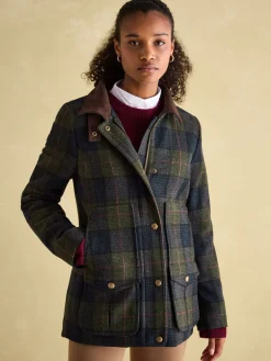 Sale Joules Fieldcoat Tweed Jacket Navy/Khaki